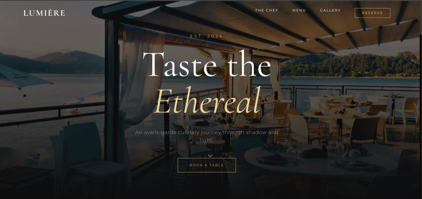 Luxury Restaurant demo